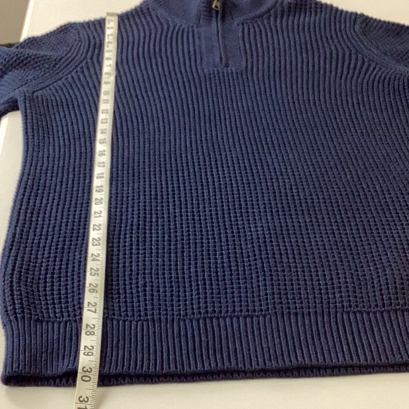 NWT L.L. Bean Mens Size Med. Tall Waffle Knit Sweater. Navy Blue. - Picture 8 of 8